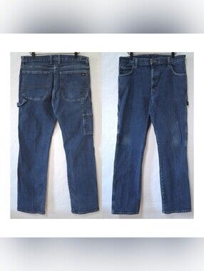 VTG Dickies Denim Carpenter Pants Made In Mexico Blue Jeans